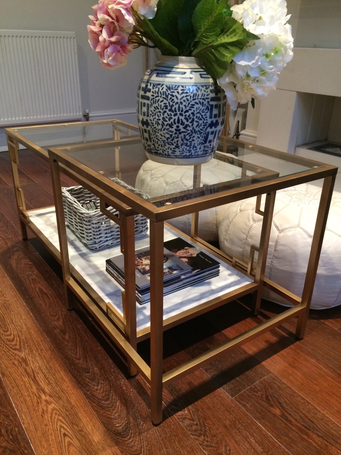 ling yeung b - DIY: GOLD AND FAUX MARBLE COFFEE TABLE IKEA ...